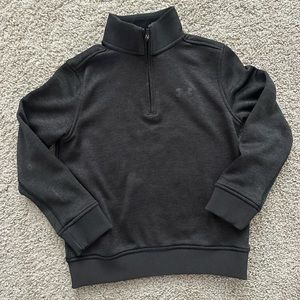 Under Armour Boys YSM Fleece Pullover with zip-Black